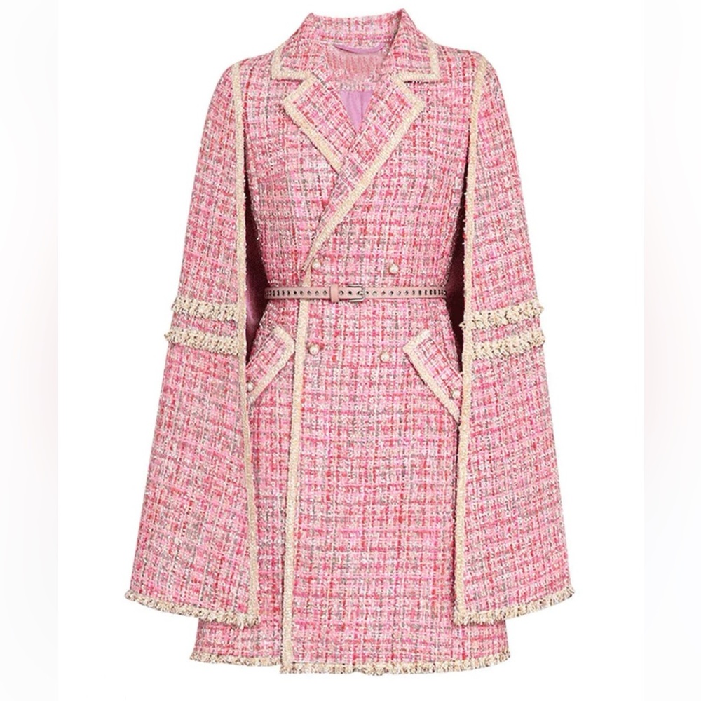 Tweed Cloak Woolen Coat